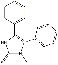 1-Methyl-4,5-diphenyl-1H-imidazole-2(3H)-thione,,结构式