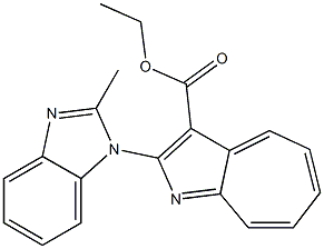 2-(2-Methyl-1H-benzimidazol-1-yl)cyclohepta[b]pyrrole-3-carboxylic acid ethyl ester Structure