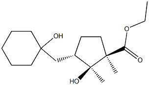 (1R,2S,3S)-2-Hydroxy-3-[(1-hydroxycyclohexyl)methyl]-1,2-dimethylcyclopentane-1-carboxylic acid ethyl ester Structure