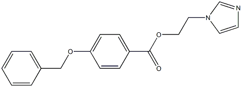 4-Benzyloxybenzoic acid 2-(1H-imidazol-1-yl)ethyl ester Struktur