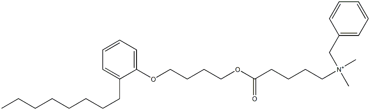 N,N-Dimethyl-N-benzyl-N-[4-[[4-(2-octylphenyloxy)butyl]oxycarbonyl]butyl]aminium Structure