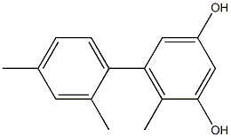 4-Methyl-5-(2,4-dimethylphenyl)benzene-1,3-diol Structure