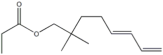 Propionic acid 2,2-dimethyl-5,7-octadienyl ester Structure