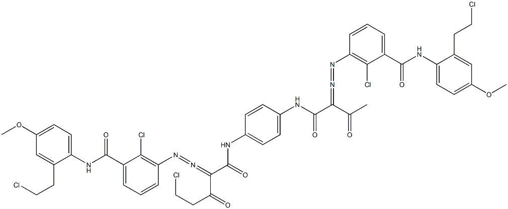  3,3'-[2-(Chloromethyl)-1,4-phenylenebis[iminocarbonyl(acetylmethylene)azo]]bis[N-[2-(2-chloroethyl)-4-methoxyphenyl]-2-chlorobenzamide]