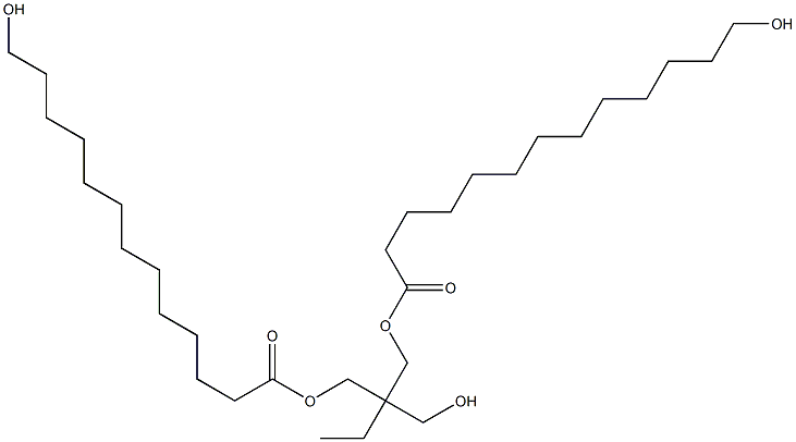 Bis(13-hydroxytridecanoic acid)2-ethyl-2-(hydroxymethyl)-1,3-propanediyl ester,,结构式