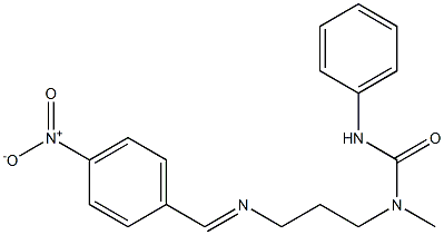 N-Methyl-N-(3-(4-nitrophenyl)methyleneaminopropyl)-N'-phenylurea,,结构式