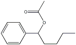 Acetic acid 1-phenylpentyl ester Structure
