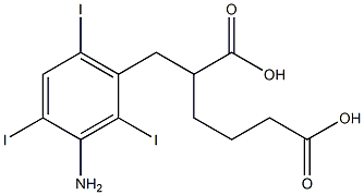 2-[(3-Amino-2,4,6-triiodophenyl)methyl]adipic acid Structure