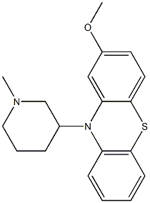 2-Methoxy-10-(1-methyl-3-piperidinyl)-10H-phenothiazine,,结构式