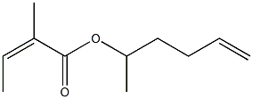 2-Methylisocrotonic acid 1-methyl-4-pentenyl ester Structure