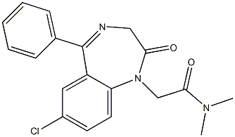 2,3-Dihydro-2-oxo-7-chloro-5-phenyl-N,N-dimethyl-1H-1,4-benzodiazepine-1-acetamide