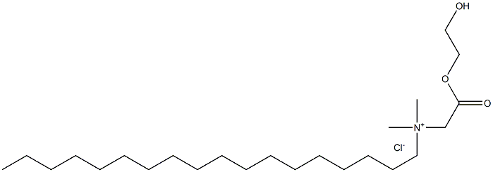 N-(2-ヒドロキシエトキシカルボニルメチル)-N,N-ジメチル-1-オクタデカンアミニウム·クロリド 化学構造式