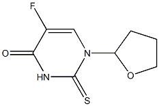 5-Fluoro-1-(tetrahydrofuran-2-yl)-2-thioxo-1,2,3,4-tetrahydropyrimidin-4-one 结构式