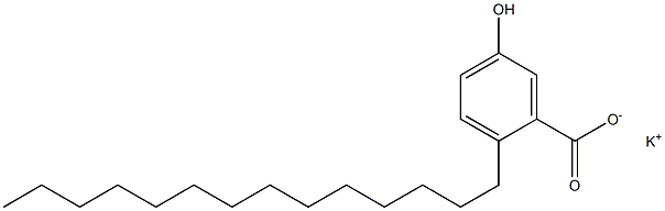 2-Tetradecyl-5-hydroxybenzoic acid potassium salt Structure