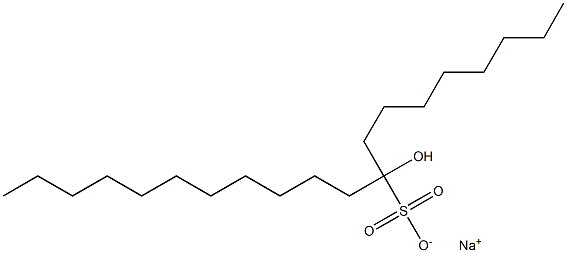 9-Hydroxyicosane-9-sulfonic acid sodium salt,,结构式