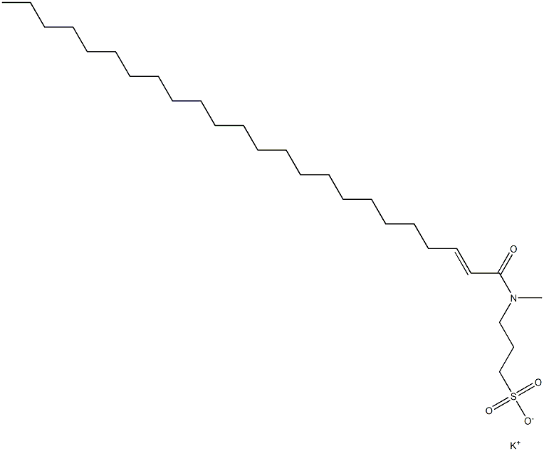 3-[N-(1-Oxo-2-tetracosen-1-yl)-N-methylamino]-1-propanesulfonic acid potassium salt Structure