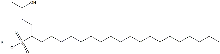 2-Hydroxytetracosane-5-sulfonic acid potassium salt,,结构式