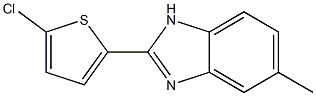 5-Methyl-2-(5-chlorothiophen-2-yl)-1H-benzimidazole Structure