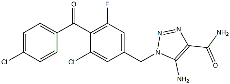 5-Amino-1-[3-chloro-4-(4-chlorobenzoyl)-5-fluorobenzyl]-1H-1,2,3-triazole-4-carboxamide