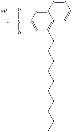 4-Decyl-2-naphthalenesulfonic acid sodium salt Struktur