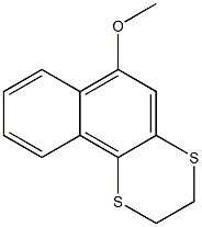 2,3-ジヒドロ6-メトキシナフト[1,2-b]-1,4-ジチイン 化学構造式