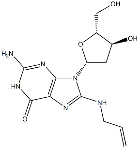 N-(2'-Deoxyguanosin-8-yl)allylamine Struktur