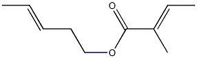 (E)-2-Methyl-2-butenoic acid 3-pentenyl ester,,结构式