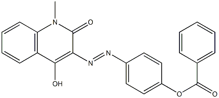 3-(4-Benzoyloxyphenylazo)-1-methyl-4-hydroxyquinolin-2(1H)-one Structure