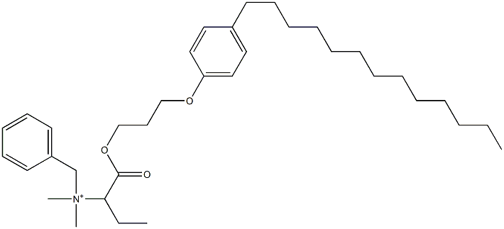  N,N-Dimethyl-N-benzyl-N-[1-[[3-(4-tridecylphenyloxy)propyl]oxycarbonyl]propyl]aminium