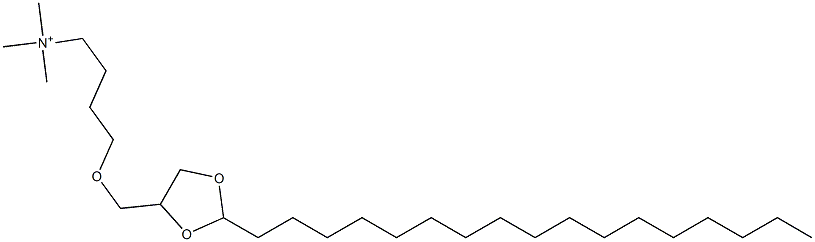 4-(2-Heptadecyl-1,3-dioxolan-4-ylmethoxy)-N,N,N-trimethylbutan-1-aminium 结构式