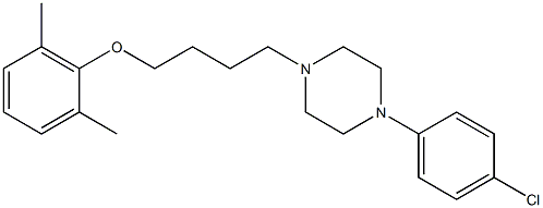1-(4-クロロフェニル)-4-[4-[(2,6-キシリル)オキシ]ブチル]ピペラジン 化学構造式