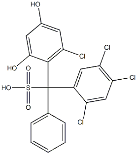 (6-Chloro-2,4-dihydroxyphenyl)(2,4,5-trichlorophenyl)phenylmethanesulfonic acid