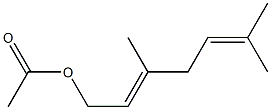 Acetic acid [(2E)-3,6-dimethyl-2,5-heptadienyl] ester Struktur