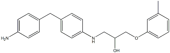 N-[3-(3-Methylphenoxy)-2-hydroxypropyl][1,1'-methylenebisbenzene]-4,4'-diamine Structure