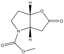 (3aS,6aS)-Hexahydro-2-oxo-4H-furo[3,2-b]pyrrole-4-carboxylic acid methyl ester Struktur