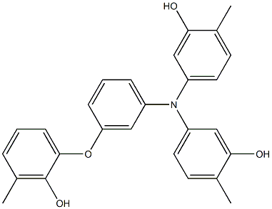 N,N-Bis(3-hydroxy-4-methylphenyl)-3-(2-hydroxy-3-methylphenoxy)benzenamine Struktur