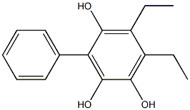 5,6-Diethyl-3-phenylbenzene-1,2,4-triol,,结构式