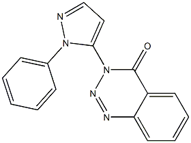 1-Phenyl-5-[(3,4-dihydro-4-oxo-1,2,3-benzotriazin)-3-yl]-1H-pyrazole Struktur