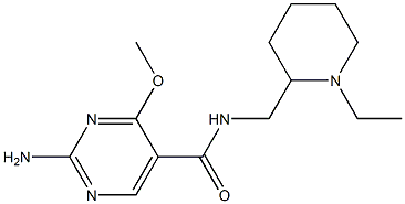 2-Amino-N-[(1-ethyl-2-piperidyl)methyl]-4-methoxy-5-pyrimidinecarboxamide