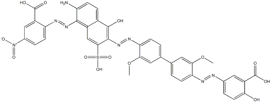 2-[[2-Amino-6-[[4'-[(3-carboxy-4-hydroxyphenyl)azo]-3,3'-dimethoxy-1,1'-biphenyl-4-yl]azo]-5-hydroxy-7-sulfo-1-naphtyl]azo]-5-nitrobenzoic acid