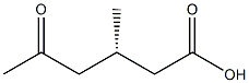 [S,(+)]-3-Methyl-5-oxohexanoic acid Structure