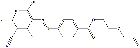 p-(5-Cyano-2-hydroxy-4-methyl-6-oxo-1,6-dihydropyridin-3-ylazo)benzoic acid 2-allyloxyethyl ester|