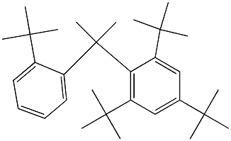 2-(2,4,6-Tri-tert-butylphenyl)-2-(2-tert-butylphenyl)propane Structure