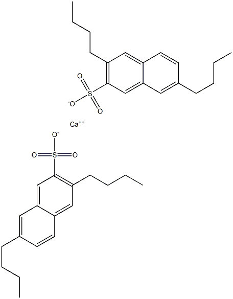 Bis(3,7-dibutyl-2-naphthalenesulfonic acid)calcium salt Structure