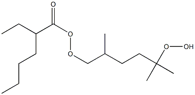 2-Ethylhexaneperoxoic acid 5-hydroperoxy-2,5-dimethylhexyl ester Struktur