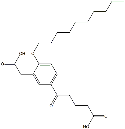 5-(4-Carboxybutyryl)-2-(decyloxy)benzeneacetic acid,,结构式