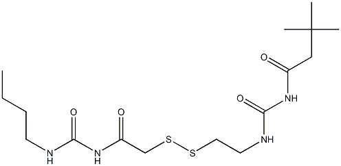 1-(3,3-Dimethylbutyryl)-3-[2-[[(3-butylureido)carbonylmethyl]dithio]ethyl]urea,,结构式