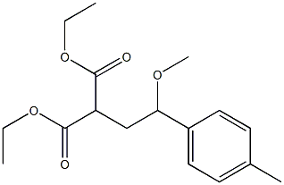 2-[2-Methoxy-2-(p-methylphenyl)ethyl]malonic acid diethyl ester 结构式