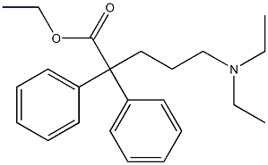 5-Diethylamino-2,2-diphenylvaleric acid ethyl ester,,结构式