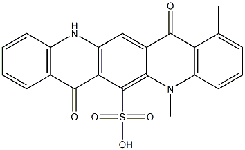 5,7,12,14-テトラヒドロ-1,5-ジメチル-7,14-ジオキソキノ[2,3-b]アクリジン-6-スルホン酸 化学構造式
